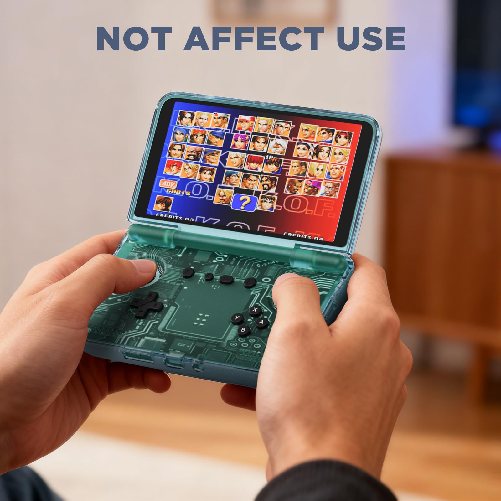 for Retroid Pocket Flip 2 Retro Game Console Protective Case,Clear